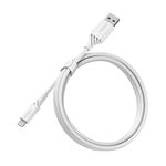 Otterbox Reinforced USB-A to Lightning Cable, MFi Certified, iPhone and iPad Charging Cable, Ultra-Strong, Twist and Bend, 1M, White