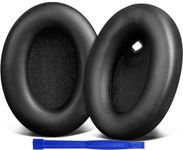 SOULWIT Replacement Earpads for Sony WH-1000XM4 (WH1000XM4) Headphones, Ear Pads Cushions with Noise Isolation Foam, Added Thickness, Without Affecting Sensor-Black