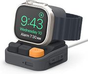 elago W9 Stand Compatible with Apple Watch Ultra 2 & 1 Series 10/9/8/7/6/5/4/3/2/1/SE, Compatible with with Samsung Galaxy Watch 7/Ultra, 6/6 Classic, 5/5 Pro [Cable Not Included] (Dark Grey)