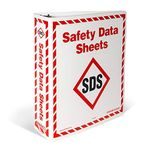 INCOM Manufacturing GHS/WHIMIS 2015 Safety Data Sheets (SDS) Storage Binders, A - Z Dividers, Red/White, Medium, 1.5 Inch Wide, GHS1008