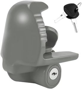 Cenipar Trailer Hitch Lock Universal Size Fit 1-7/8", 2", and 2-5/16" Couplers, Heavy Duty Steel, for Vehicles, Trailers, and RVs(Grey)