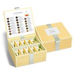 Tea Forte Tea Chest Tasting Assortment with 40 Handcrafted Pyramid Tea Infusers - Black Tea, Herbal Tea, Oolong Tea, Green Tea, White Tea