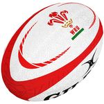 Gilbert Wales WRU Replica Rugby Ball 2020 - White and Red 5