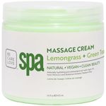 BCL Spa Lemongrass and Green Tea Massage Cream, 16 Ounce