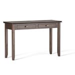 Simpli Home Artisan Solid Wood Console Sofa Table, Natural Aged Brown