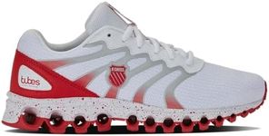 K-Swiss Women's Tubes 200 Training Shoe, White/Mars Red/Gray Violet, 9.5 W