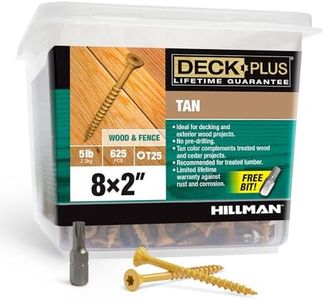 Deck Plus 48414 Wood Screws #8 x 2", Tan, 5lb Box
