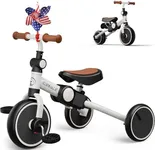 EagleStone Tricycle for Toddlers 1-3 Years Old,4 in 1 Foldable Toddler Bike, Birthday Gifts and Toys for 2, 3, 4, 5 Years Old Boys and Girls