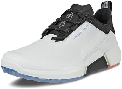 ECCO Men's Biom Hybrid 4 Gore-tex Waterproof Golf Shoe, White/Black Evr Edition, 8-8.5