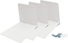STORAGE MANIAC 3-Pack Extra Large Invisible Floating Bookshelves, Heavy-duty Book Organizers, White