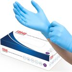 Disposable Nitrile Gloves, Powder Free, Blue, Size M (Pack of 100 Pieces)