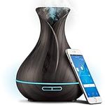 Smart WiFi Wireless Essential Oil Aromatherapy Diffuser - Works with Alexa & Google Home – Phone App & Voice Control - 400ml Ultrasonic Diffuser & Humidifier - Create Schedules - LED & Timer Settings