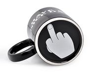 DS. DISTINCTIVE STYLE Have A Nice Day Mug Middle Finger Mug 300ml Ceramic Coffee Cup Funny Birthday Gifts (Black)