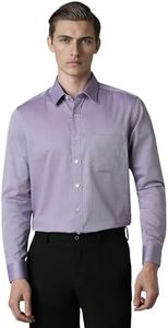 Louis Philippe Men's Cotton Solid Slim Fit Shirt (Lpsfmslf508234_Lilac,42