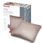 Beurer Heaty Heat pad, Cordless Heating pad with Battery, with Automatic Switch-Off Function and 3 Temperature Settings, with Fast Heating, Soft Velvet Fabric, Smokey Taupe
