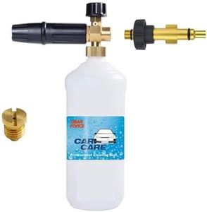 BEARFORCE Pressure Washer Foam Cannon with Adapter & 1.10mm & 1.25mm Nozzle, Compatible with Electric Power Washer Lavor Briggs & Stratton Craftsman Comet Earthwise