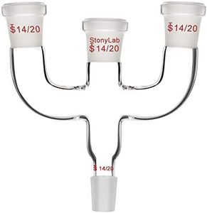 StonyLab 4 Way Claisen Distillation Adapter with 14/20 Joints Connecting Adapter Lab Supply, SL-L1M2M5R1