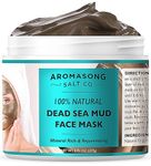 Aromasong 100% Pure Dead Sea Mud Mask - 5 Minute Mask - No Ingredients Added - for Face & Skincare - Blackhead - Pore Minimizer