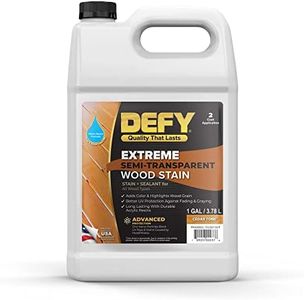 DEFY Extreme Wood Stain and Sealer in One - 1 Gallon Semi-Transparent Waterproof Coating for All Wood Types - Cedar Tone