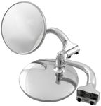 Allstar ALL76401 4" Diameter Stainless Steel Head Slip-Over Door Design Peep Style Side View Mirror - Pair