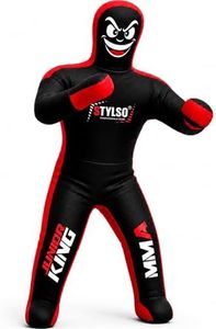 Kids MMA Grappling Dummy Brazilian Jiu Jitsu (BJJ) Mixed Martial Arts (MMA) Wrestling, Judo Karate Training Punching Bag - Standing Position (Black, 48" inches)