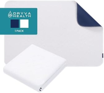 DRYVA HEALTH Washable Underpads - 34" x 52" (1 Pack) - High Absorbency, Waterproof and Reusable Bed Pads for Incontinence, Potty Training, Periods, Postpartum, Pet Pee Pads (Oeko-TEX Certified)