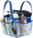 Haundry Mesh Shower Caddy Tote, Large College Dorm Bathroom Caddy Organizer with Key Hook and 2 Oxford Handles,8 Basket Pockets for Camp Gym