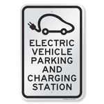 SmartSign "Electric Vehicle Parking And Charging Station" Sign | 12" x 18" Aluminum