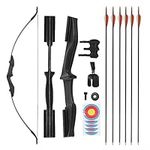 Supernic Archery 30/40LBS Recurve Bows Archery Set Survival Longbow for Recurve Bow Target Practice Outdoor Hunting Archery Carbon Arrows and Armguard and Finger Tab