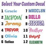 Personalized Custom Font Decal Sticker Compatible with Tumbler Cup, Laptop, Phones, RV, Boats, Containers, and Vehicles (Glitter Colors Available)