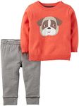 carter's Baby Boys' 2 Pc Sets 121g855, Orange Dog, Born