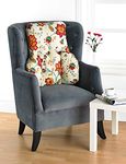 The Duvet & Pillow Company Posture Therapy Support Cushion - Jacobean Floral Print - Lumbar/Back/Orthopedic Armchair Support & Pain Relief - T-Shaped - Reading, TV