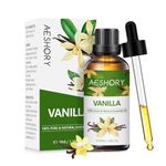 AESHORY Vanilla Essential Oils 100ml, 100% Pure Natural Vanilla Oil, Perfect for Diffuser, Humidifier, Aromatherapy, Relax, Skin Care, Perfume Making