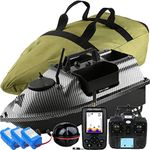 12000mah 500M GPS Fishing Bait Boat 3 catapult bays, bait boats for carp fishing with gps, 16 memory points,With LCD Sensor Fishfinder,Handbag, one key return.(Bait Boat with sonar A)