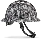 ACERPAL Full Brim Vented Three Wise Skulls Tattoo/Skull Design Matte Finish OSHA Hard Hat with 6-Point Suspension