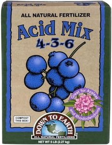 Down To Earth All Natural Fertilizers Organic Acid Mix - Plant Food for Blueberries, Raspberries, Azaleas and Rhododendrons 4-3-6, 5 lb