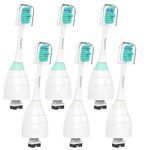 Heepim Replacment Heads Compatible with Philips Sonicare, for E-Series Essence, for Xtreme, for Elite, for Advance, and for CleanCare Electric Toothbrush, Toothbrush Replacment Heads Refills, 6 Pack