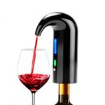 Electric Wine Aerator Pourer decenter,Stopper Multi-Smart Automatic Wine Decanter,Premium Aerating Pourer and Decanter Spout,Wine Preserver Decanter Wine Aerator,Black