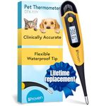 iProven Dog & Cat Thermometer for Accurate Fever Detection, Comfortable Flexible Tip, Waterproof Pet Thermometer, Fast Readings in 20 sec, Whelping and Veterinary Supply, DTK-117Y