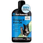 PetHonesty Omega-3 Fish Oil for Dogs - Pet Liquid Food Skin & Coat Health Supplement - EPA + DHA Fatty Acids, May Reduce Shedding & Itching- Supports Immunity, Hip Joint, Brain & Heart Health - (32oz)