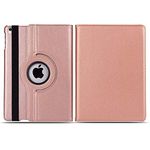 Case for iPad 9.7-inch (2018/2017 6th / 5th Generation) 360 Leather Wallet Flip Smart Folio Cover for iPad Air, iPad Air2, iPad Pro 9.7'' (Rosegold)