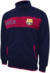 Icon Sports FC Barcelona Jacket – Official Men’s Casual Full Zip Up Track Jackets Barca FCB World Soccer Football Club FCB52TJ-N, XL