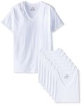 Hanes Men's Tagless Cotton V-Neck Undershirt, Multipack - White - XL