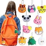 WSNDM 10 Pcs Felt Sewing Craft Kit for Kids, DIY Felt Craft Kit Ornaments, Kids Fun Educational Sewing Craft Kits, Cute Animal Stuffed Stitch Dolls, for Beginners Girls Boys