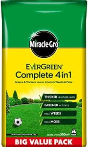 Miracle-Gro Evergreen Complete 4-in-1 Lawn Food, Weed & Moss Control, 500 m2, Yellow