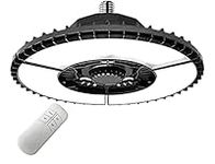 High Bay LED UFO Shop Remote Control Timing Light 12,000Lm LED High Bay Light with 3 Adjustable Panels Fixture Commercial Warehouse/Workshop,60w