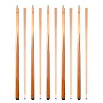 Set of Aska SP1 Malaswood Sneaky Pete Billiard Pool Cue Sticks, 58" Hard Rock Canadian Maple, 13mm Hard Leather Tip, 2-Piece Construction (Set of 5 Sticks)