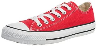 Converse Womens All Star Ox Trainers, Red Maroon, 10 UK