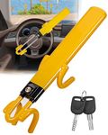 MOTYCSE Steering Wheel Lock,Wheel Lock Anti Theft,Steering Wheel Lock Anti Theft,Wheel Lock,Car Steering Wheel Lock,Device Heavy Duty Security Anti-Theft Lock for Auto/Cars/Vans/SUV (Yellow)