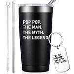 BIRGILT Grandpa Fathers Day Gift - Pop Pop gifts for Christmas, Birthday - Best Pop Pop Gifts for Grandpa, Grandfather, New Grandpa, Promoted to Grandpa from Grandchildren Granddaughter - 20oz Tumbler